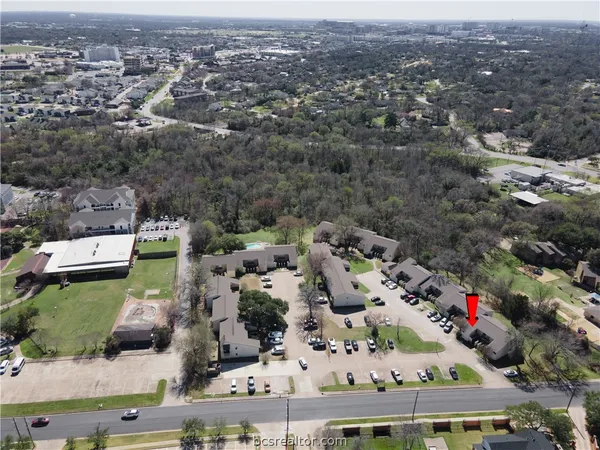 an aerial view of multiple house