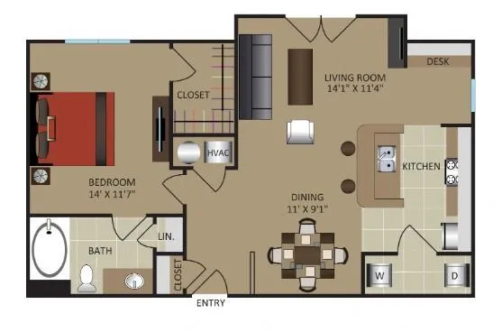 $1,724 | 100 Ladson Court, Unit 531, Decatur, GA 30033