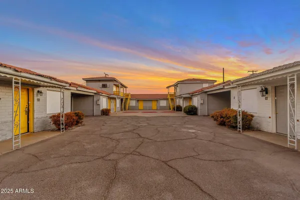 a view of a house with a patio