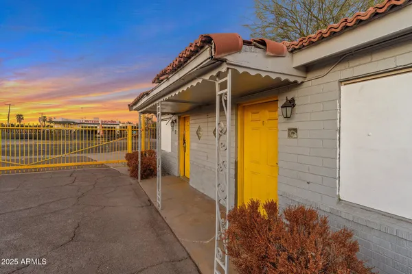 a view of a house with a outdoor space