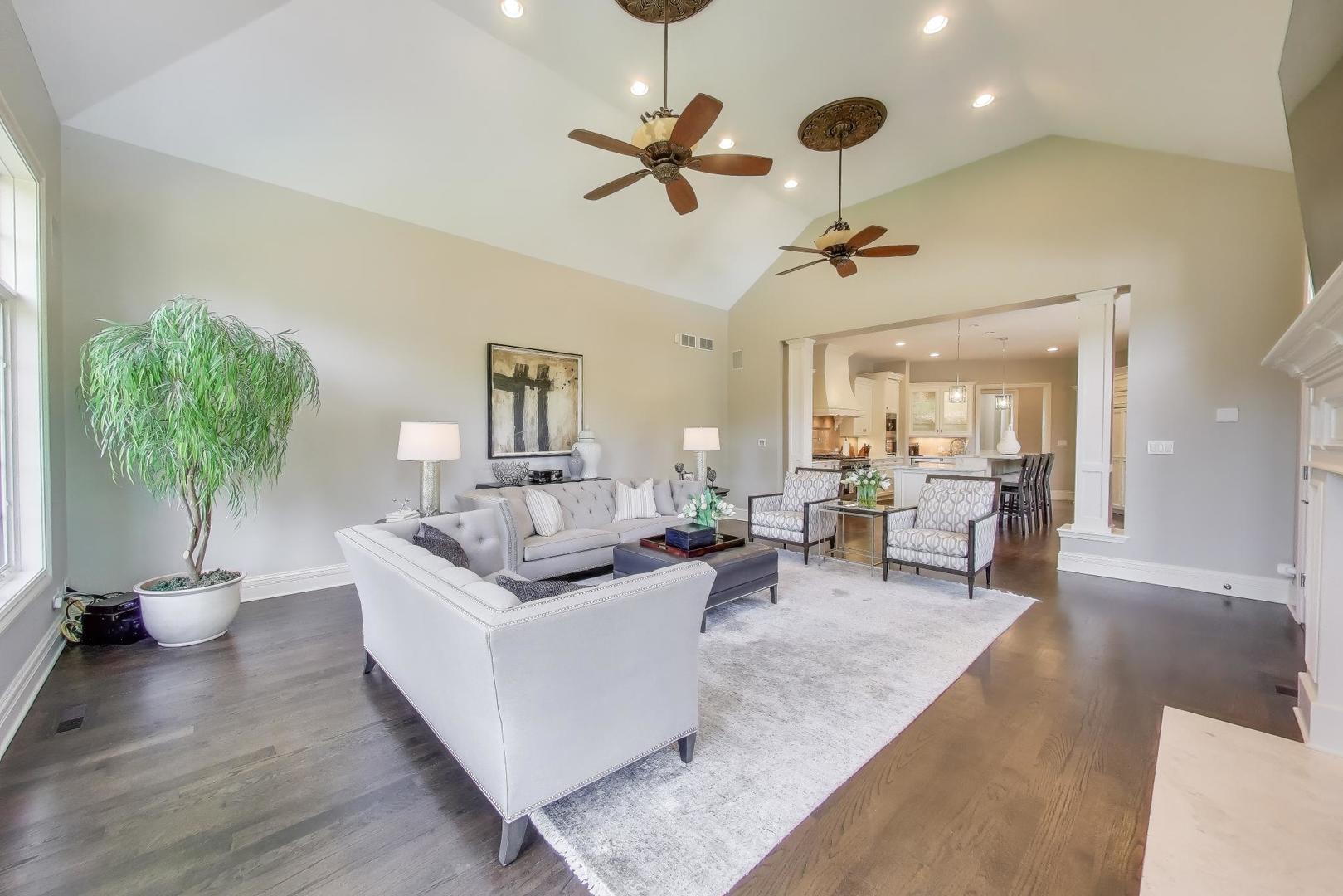 19 Meadowview Road Northfield, IL 60093 - Photo 13 of 65 a living room with furniture potted plant and a chandelier