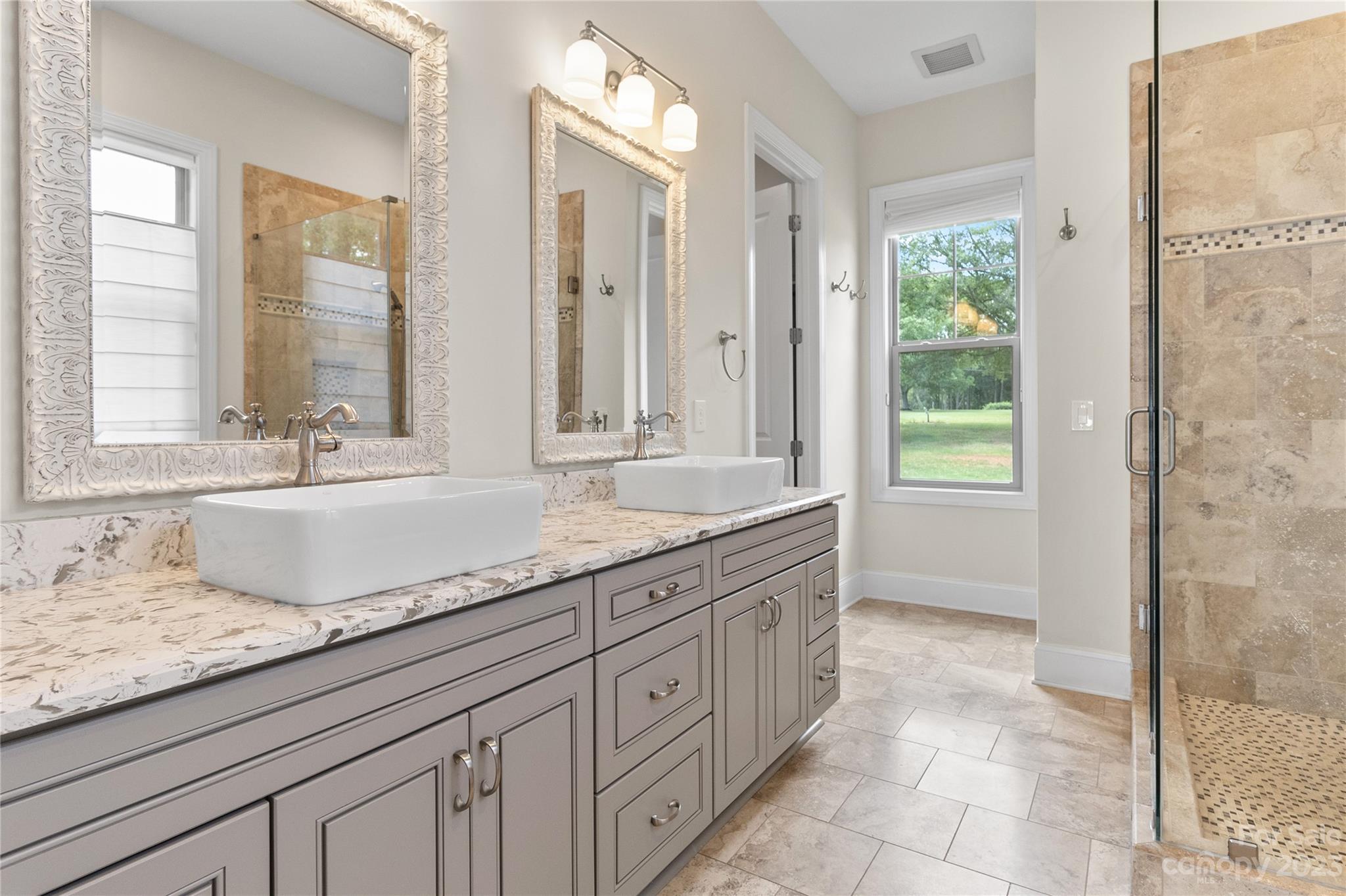 2500 Primm Road Denver, NC 28037 - Photo 14 of 46 a bathroom with a granite countertop sink and a mirror