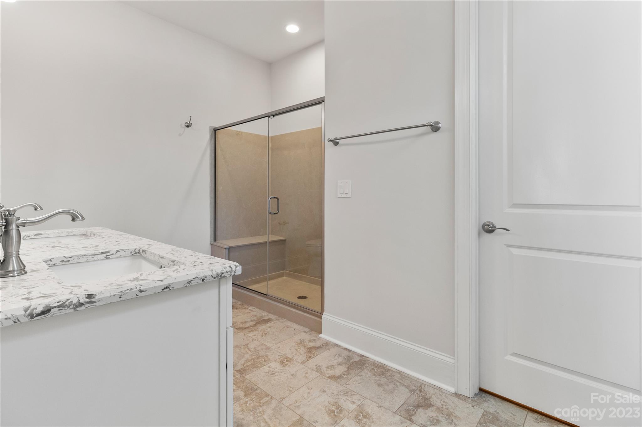 2500 Primm Road Denver, NC 28037 - Photo 30 of 46 a bathroom with a granite countertop sink and mirror