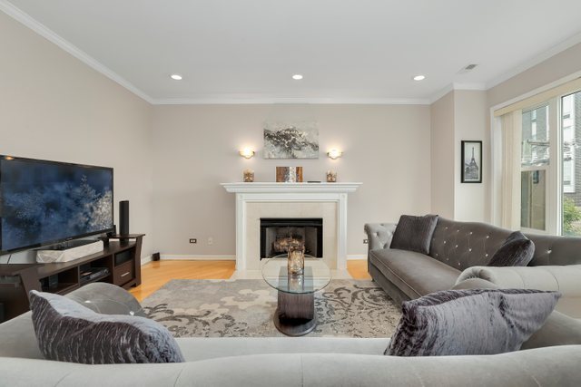4714 South Evans Avenue, Unit 3N Chicago, IL 60615 - Photo 3 of 21 a living room with furniture and a fireplace