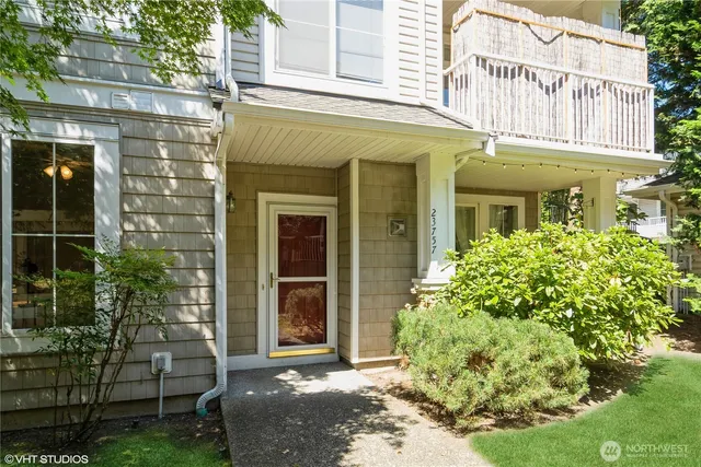 a view of a building with garden