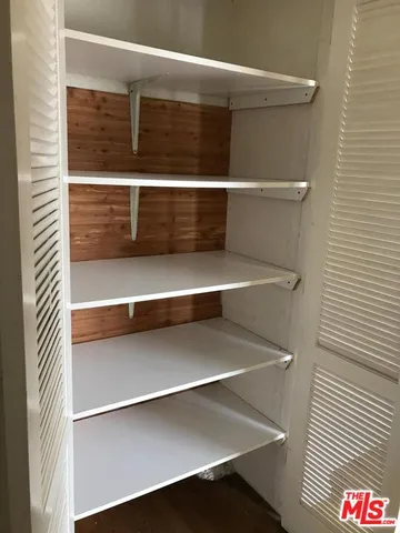a close view of closet