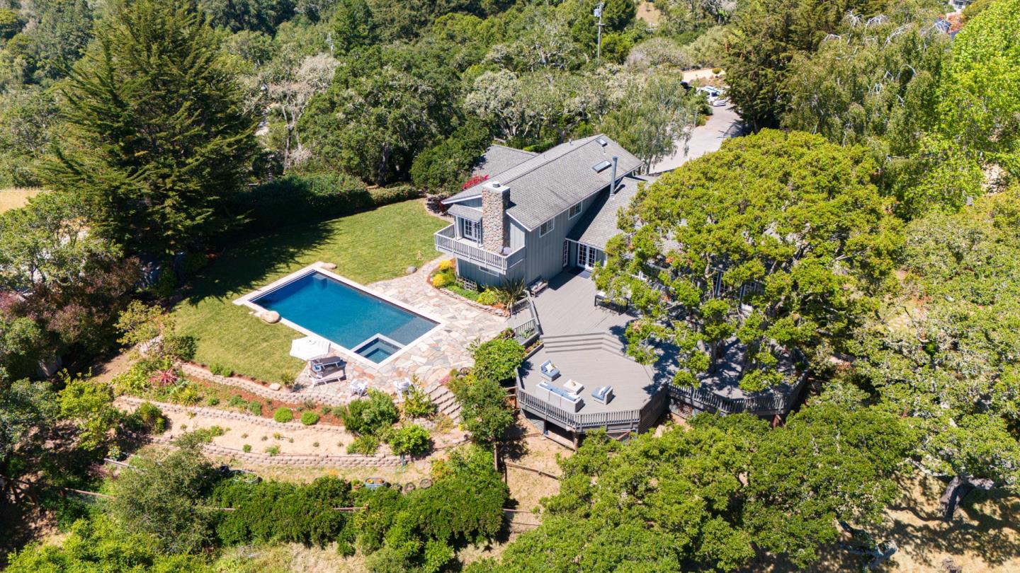 348 Los Robles Road Soquel, CA 95073 - Photo 3 of 87 an aerial view of a house with yard swimming pool and outdoor seating