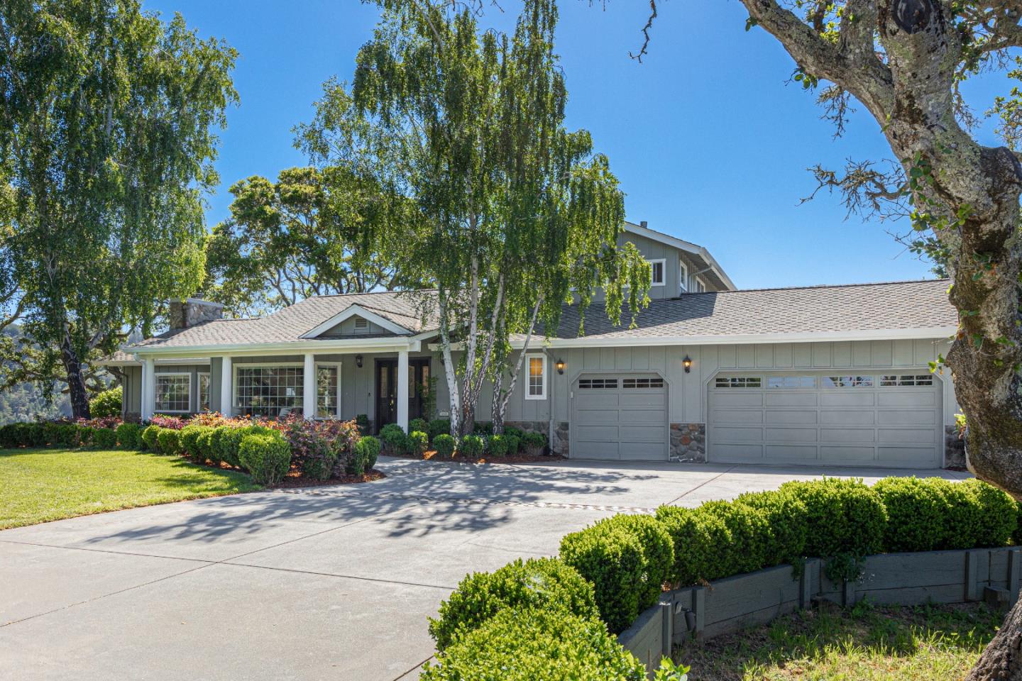 348 Los Robles Road Soquel, CA 95073 - Photo 66 of 87 a front view of a house with a garden