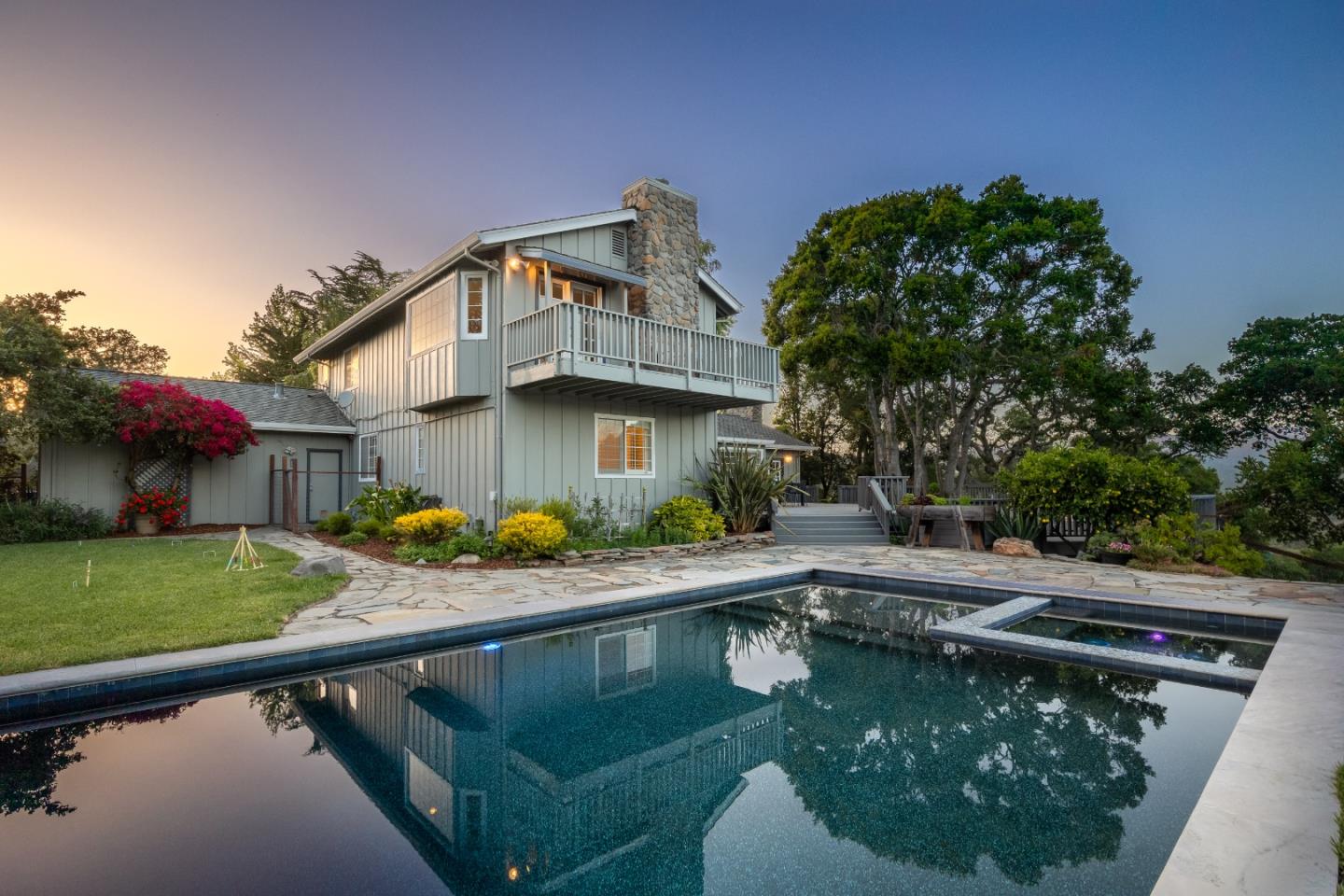 348 Los Robles Road Soquel, CA 95073 - Photo 77 of 87 a view of a swimming pool with a patio