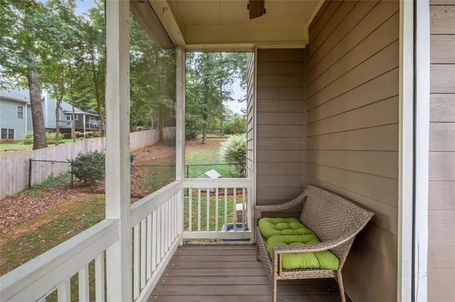 a view of a two chair in the balcony