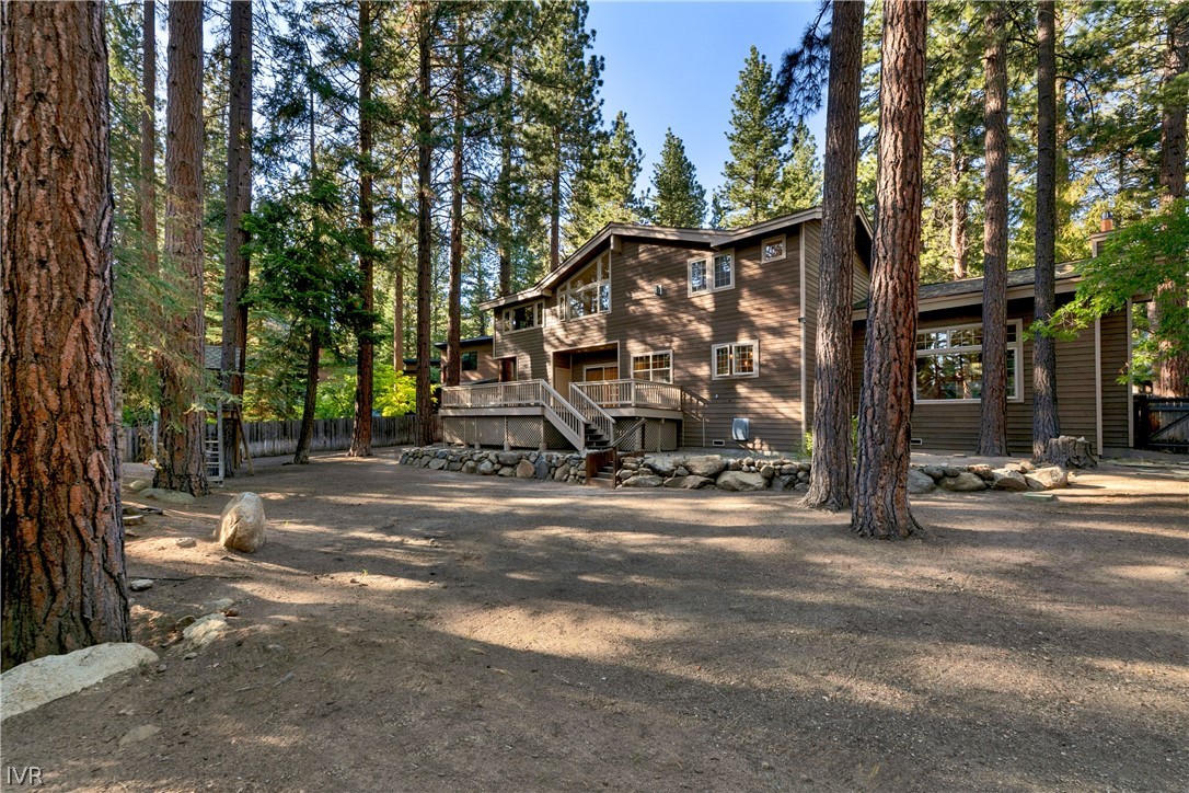 1057 Sawmill Road Incline Village, NV 89451 - Photo 44 of 48 Large, private backyard with an expansive deck and