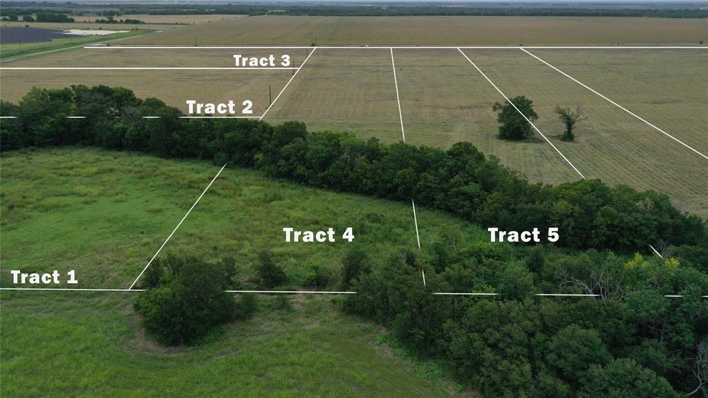 View of rural area with property boundaries highlighted and farmland