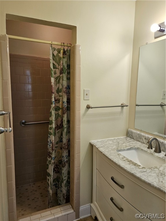 11310 Clement Town Road Amelia Court House, VA 23002 - Photo 24 of 32 a bathroom with a granite countertop shower and a sink