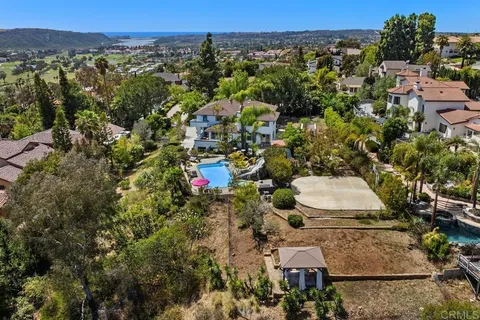 an aerial view of multiple house