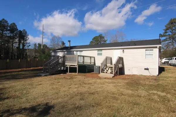 a view of a outdoor space with brick walls