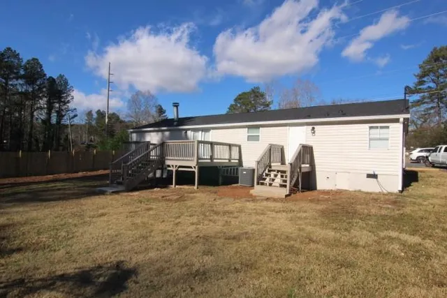 a view of a outdoor space with brick walls