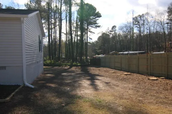 a backyard of a house