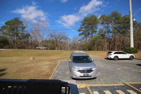 a car parked on the side of a road