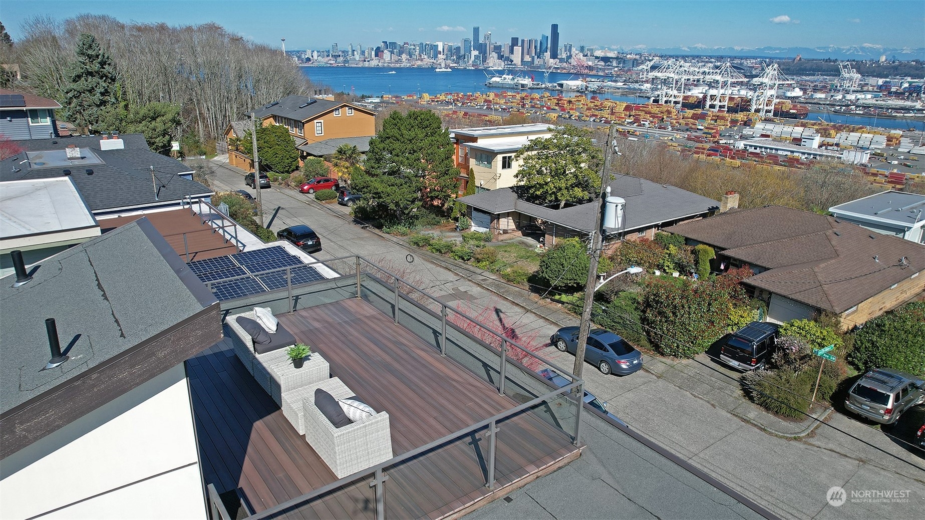 3263 35th Avenue Southwest Seattle, WA 98126 - Photo 28 of 38 an aerial view of a house with outdoor space