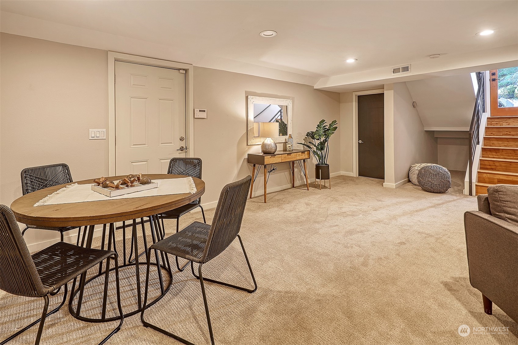 3263 35th Avenue Southwest Seattle, WA 98126 - Photo 34 of 38 a view of a dining room with furniture and a potted plant