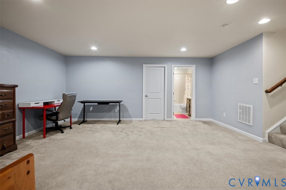 9013 Bailey Hill Road Midlothian, VA 23112 - Photo 54 of 56 Carpeted room featuring light blue walls, recessed