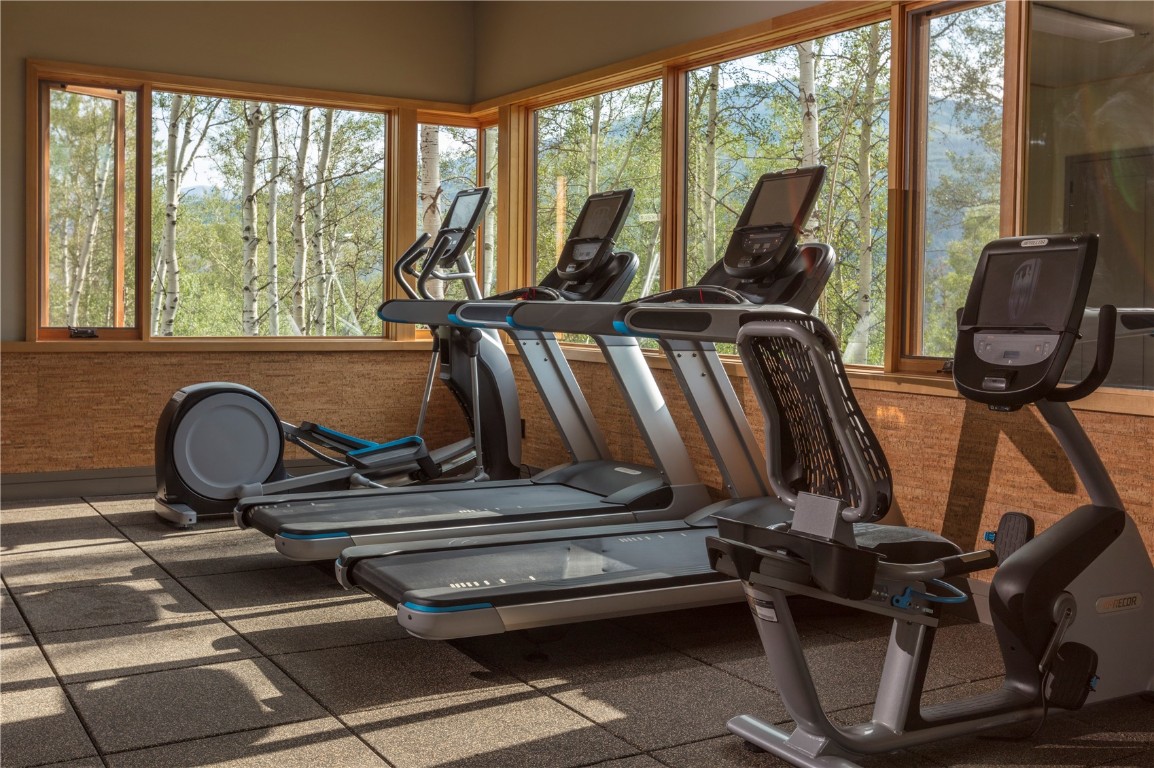 151 Moss Way Silverthorne, CO 80498 - Photo 26 of 31 a view of workspace with wooden floor and windows