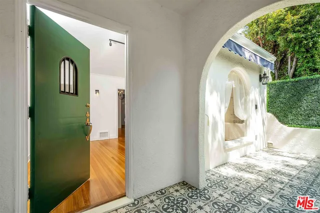 a view of a bathroom from a bedroom