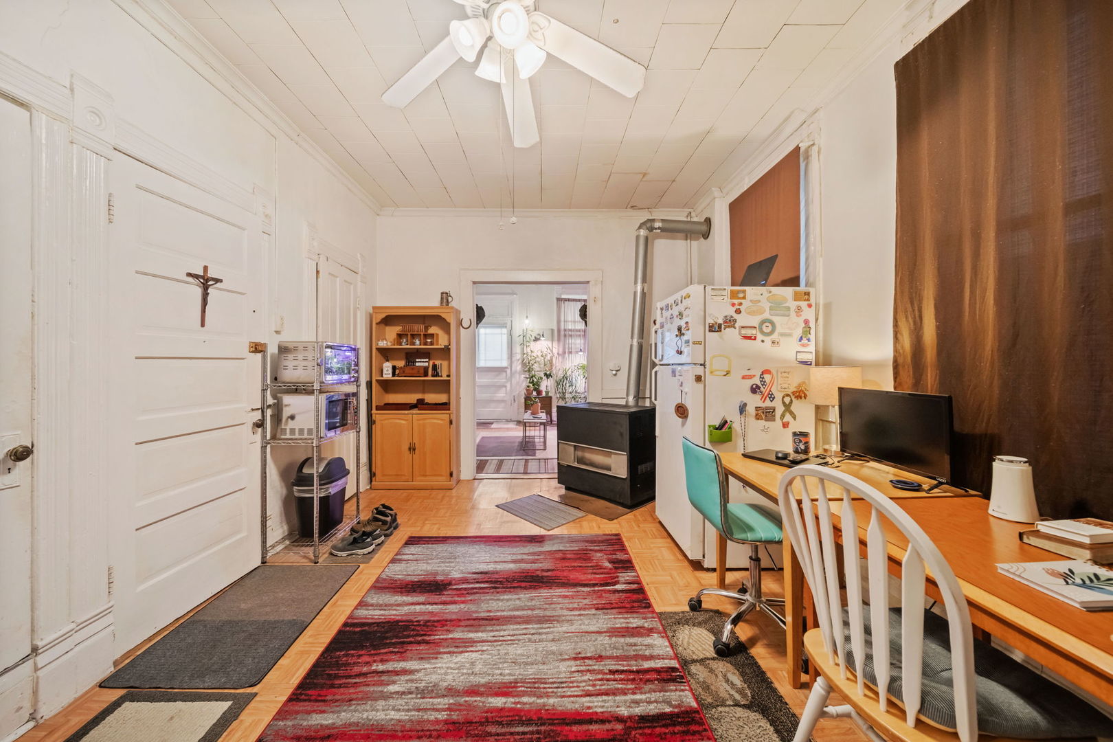 2236 West 19th Street Chicago, IL 60608 - Photo 17 of 40 a bed room with furniture and a chandelier
