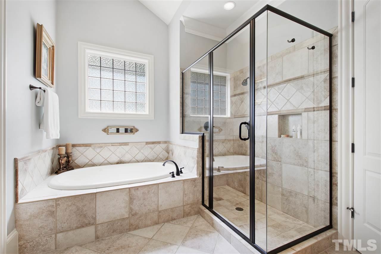 1512 Consett Court Raleigh, NC 27613 - Photo 18 of 30 Beautiful tiled shower and large jetted tub