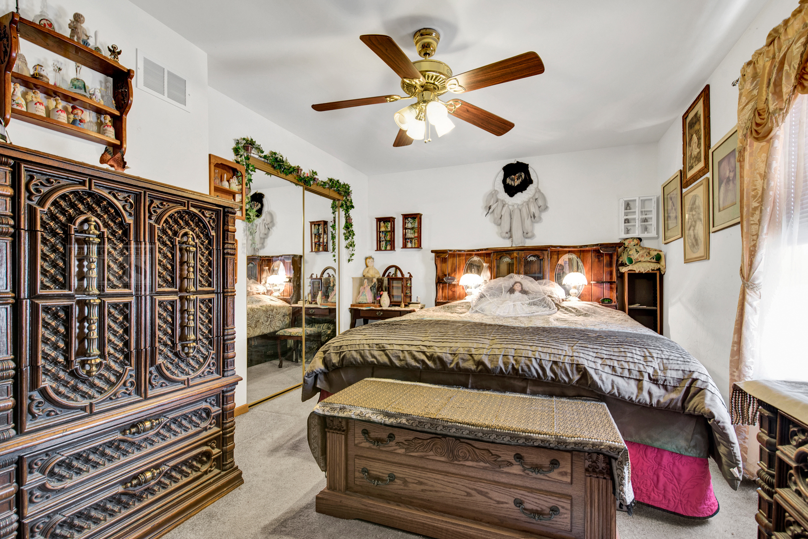 35274 North Wilson Road Ingleside, IL 60041 - Photo 14 of 24 a bedroom with a bed and a chandelier