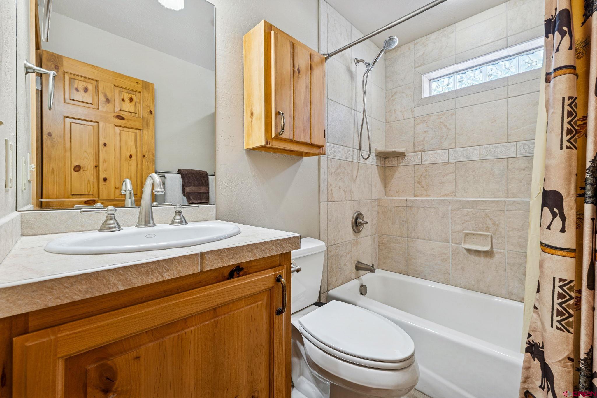 191 Aspen Drive Durango, CO 81301 - Photo 24 of 43 a bathroom with a sink a toilet and shower