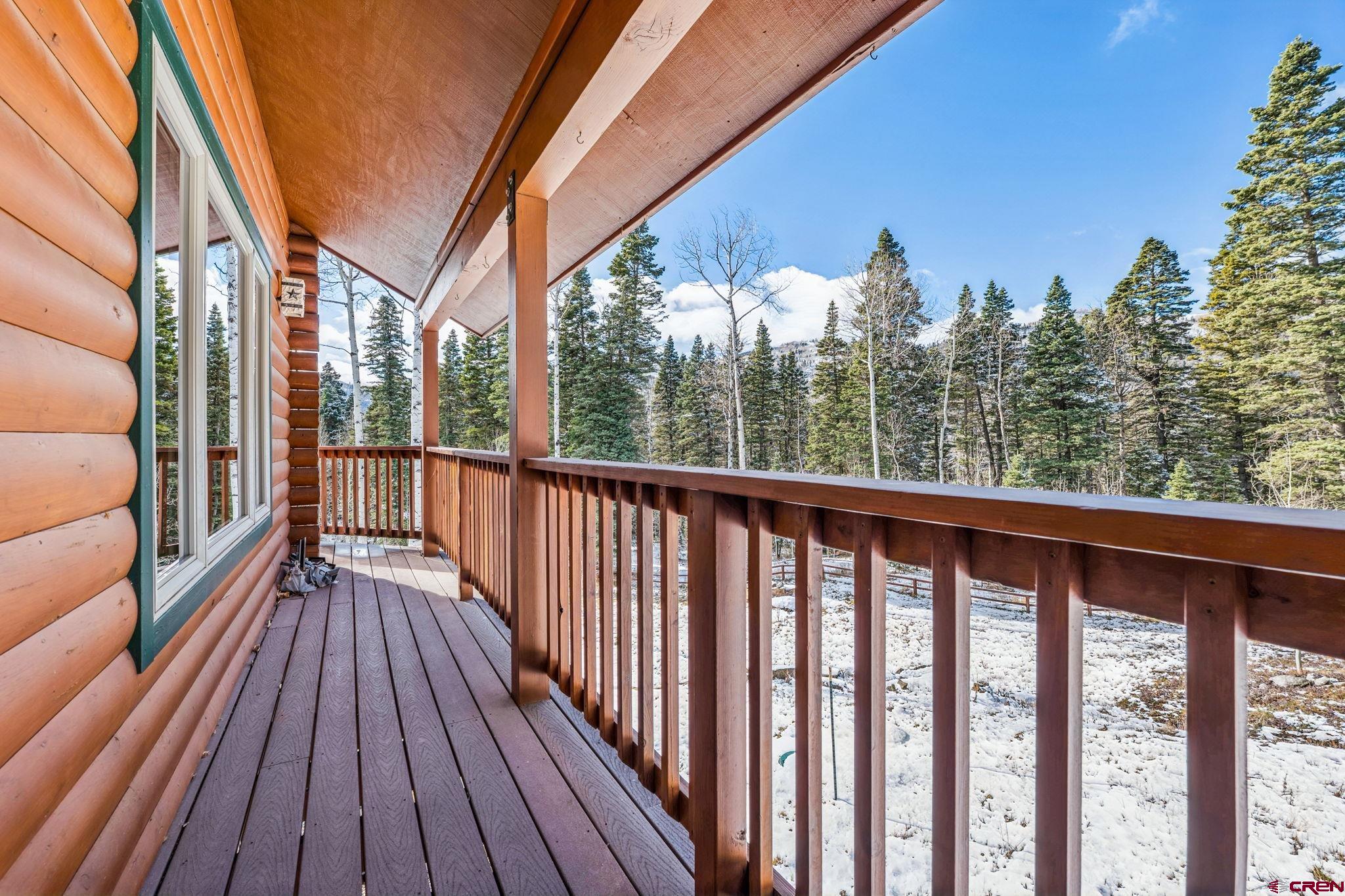 191 Aspen Drive Durango, CO 81301 - Photo 27 of 43 a view of a balcony with wooden floor