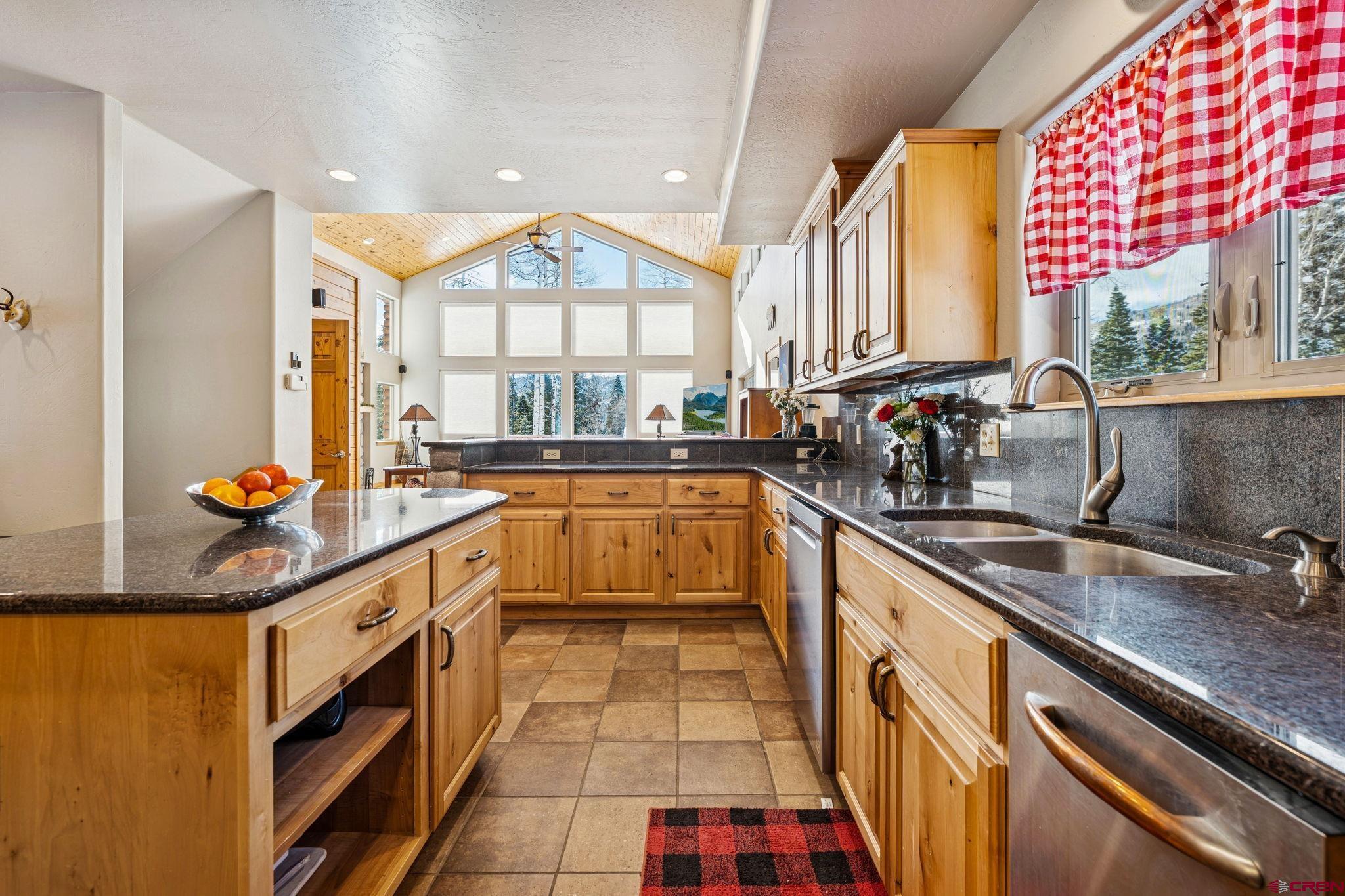 191 Aspen Drive Durango, CO 81301 - Photo 3 of 43 a kitchen with stainless steel appliances granite countertop a sink and a counter space