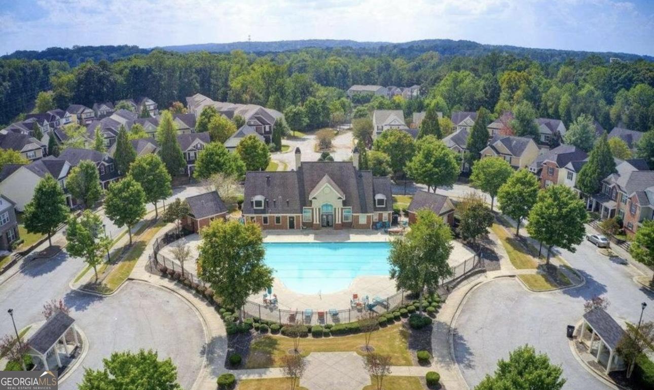 844 Venture Way Atlanta, GA 30331 - Photo 31 of 37 an aerial view of a house with garden space and mountain view in back