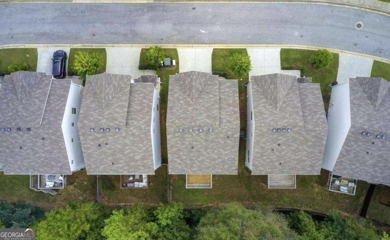 844 Venture Way Atlanta, GA 30331 - Photo 34 of 37 an aerial view of a house with outdoor space and a lake view