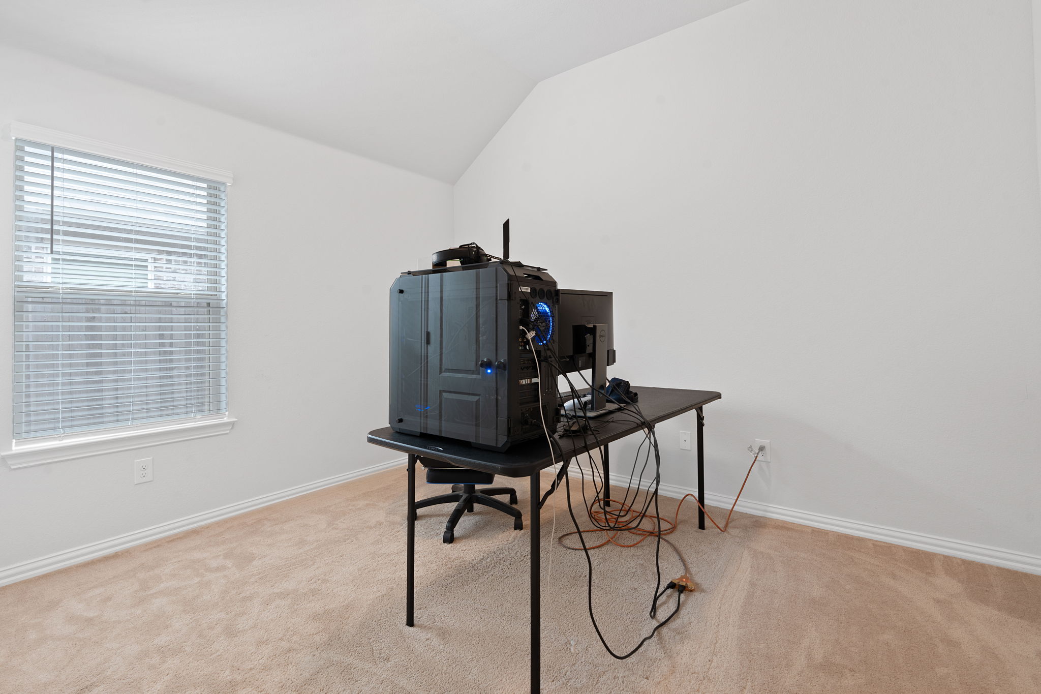 213 Treasure Trove Path Kyle, TX 78640 - Photo 17 of 29 Office featuring light carpet and vaulted ceiling