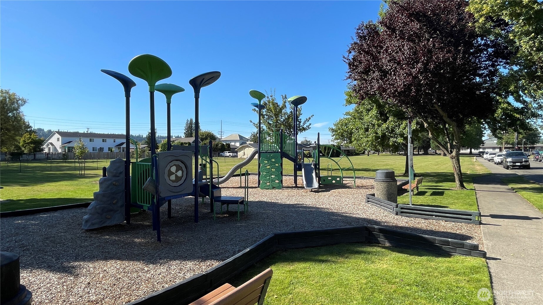 1610 16th Street Sumner, WA 98390 - Photo 28 of 28 a small garden with large trees