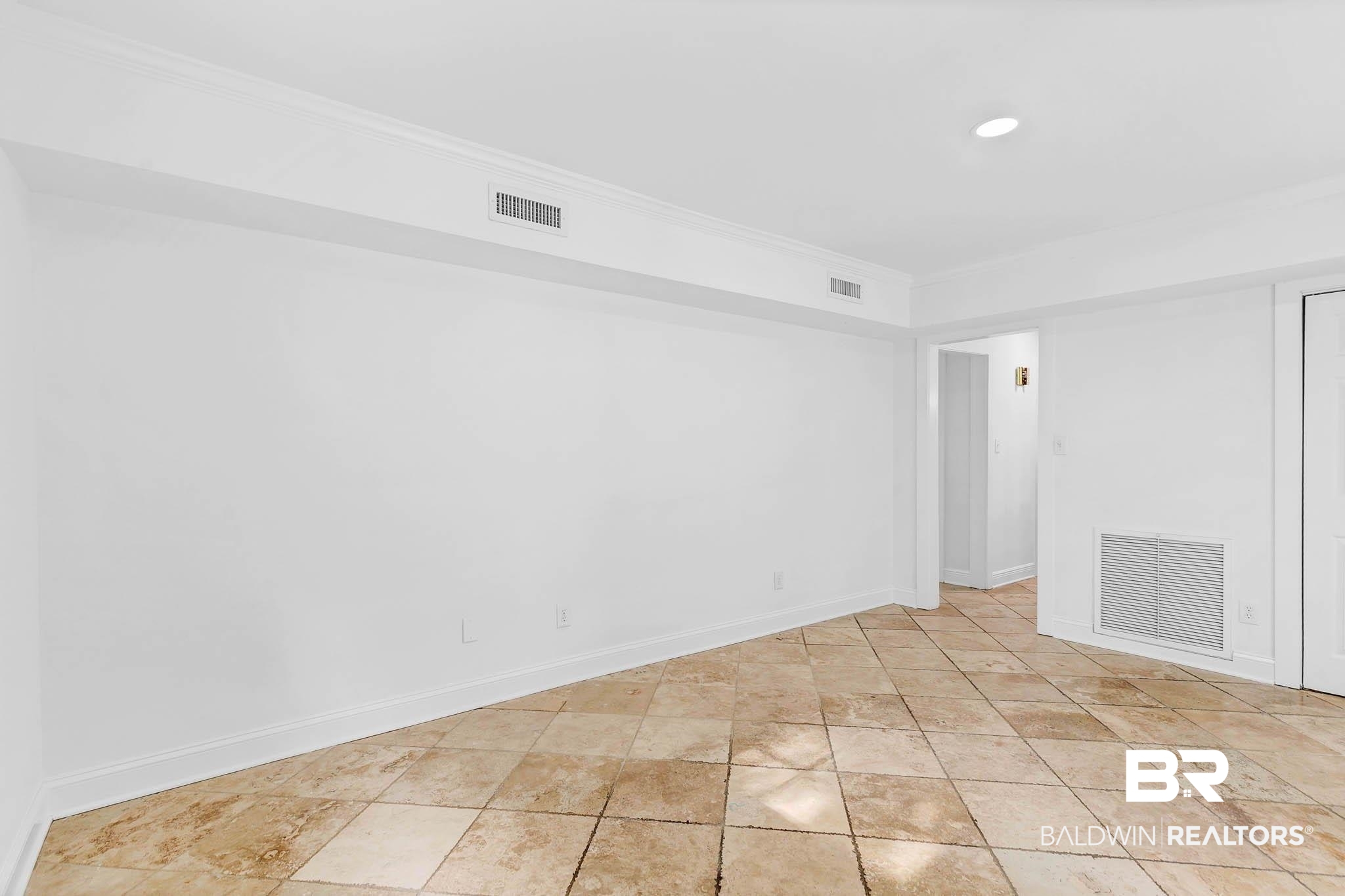 4705 Sherry Court Mobile, AL 36693 - Photo 26 of 100 Empty room with crown molding, recessed lighting, and light tile patterned floors