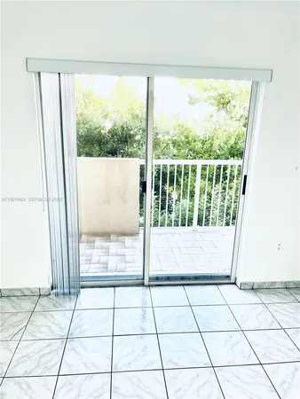 a view of a balcony with a porch