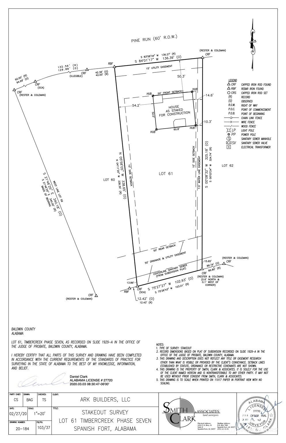 8381 Pine Run Daphne, AL 36527 - Photo 26 of 27 Stake out survey copy available.