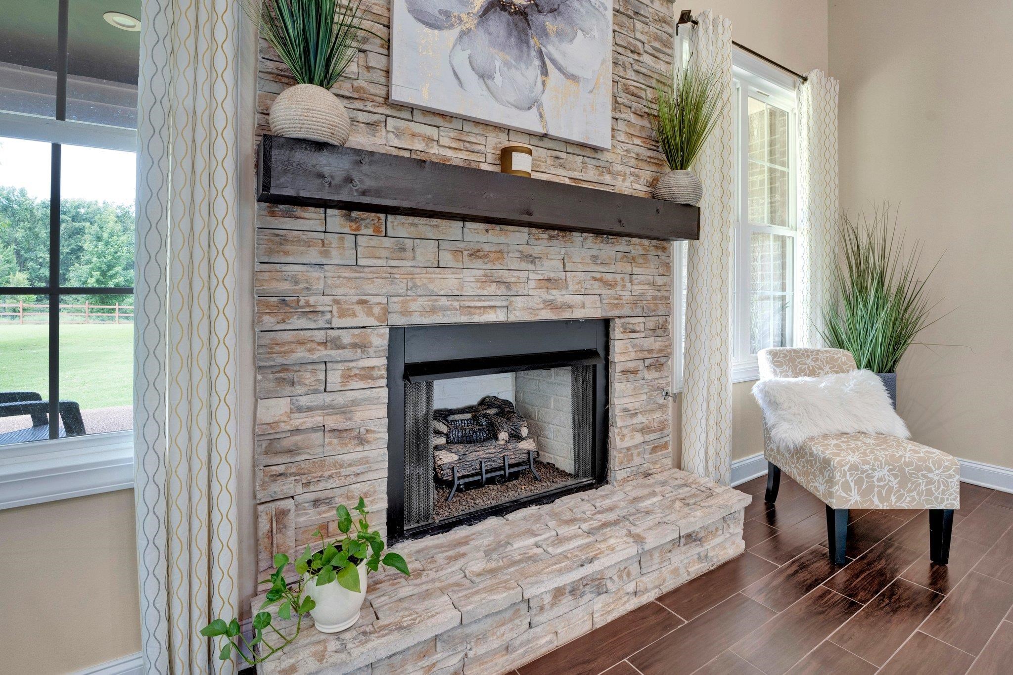 3270 Rast Road Millington, TN 38053 - Photo 3 of 40 Detailed view of wood finish floors and a fireplace