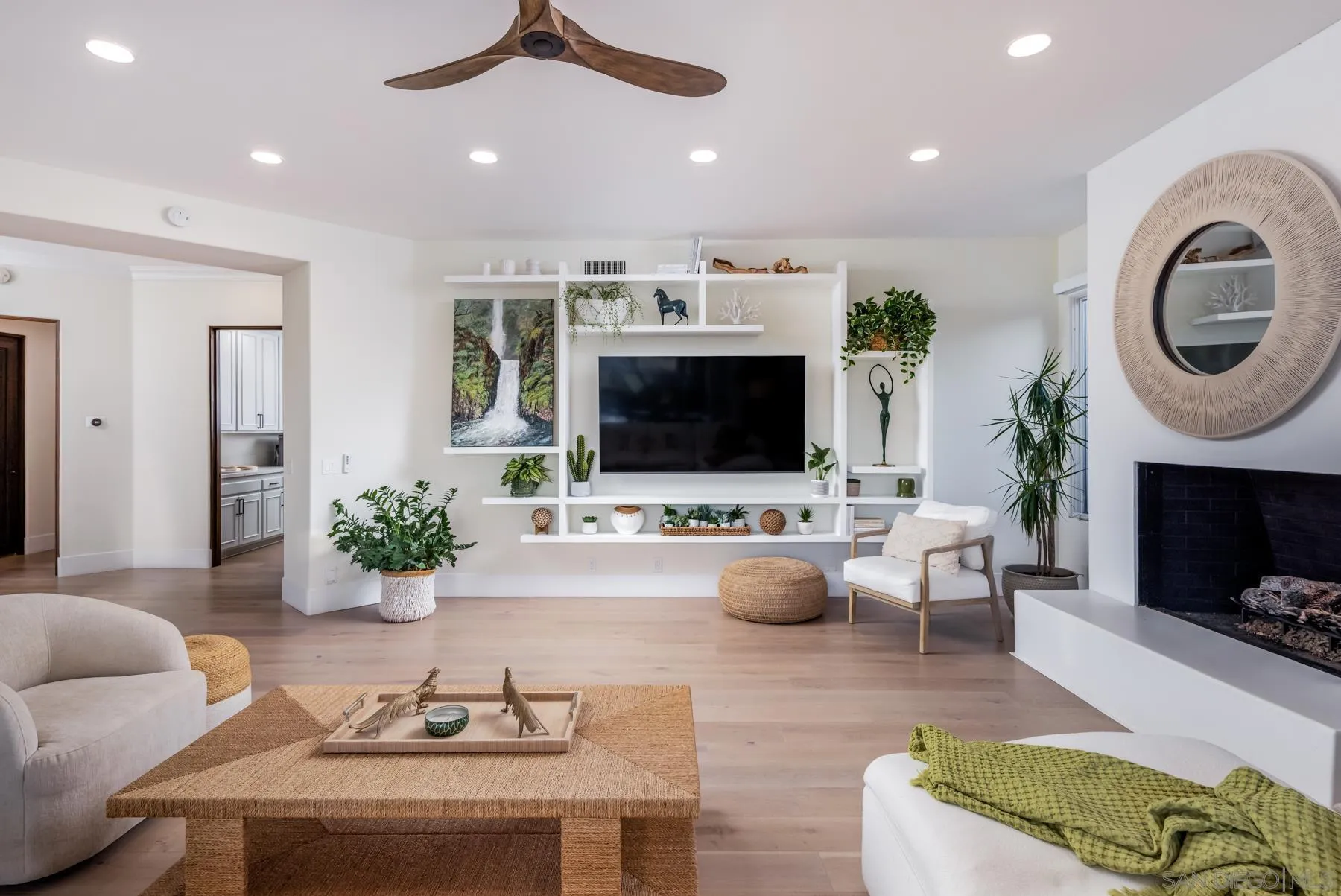 7430 St Andrews Road Rancho Santa Fe, CA 92067 - Photo 13 of 48 a living room with furniture and a flat screen tv