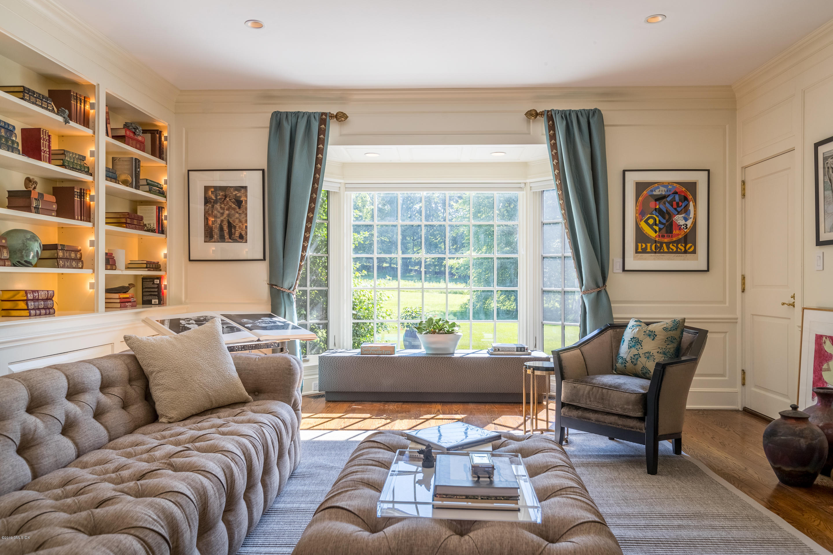 55 Mooreland Road Greenwich, CT 06831 - Photo 24 of 43 a living room with furniture and a large window