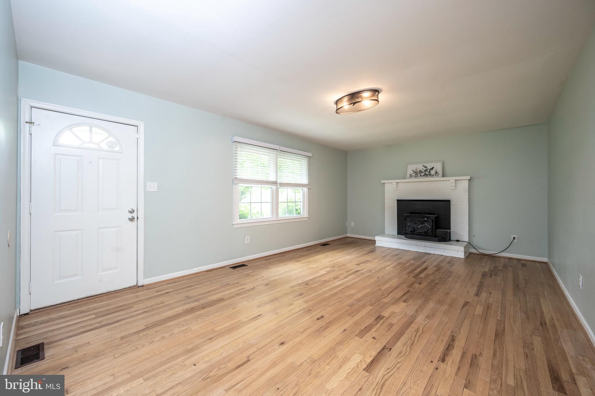 Living Room with wood burning stove