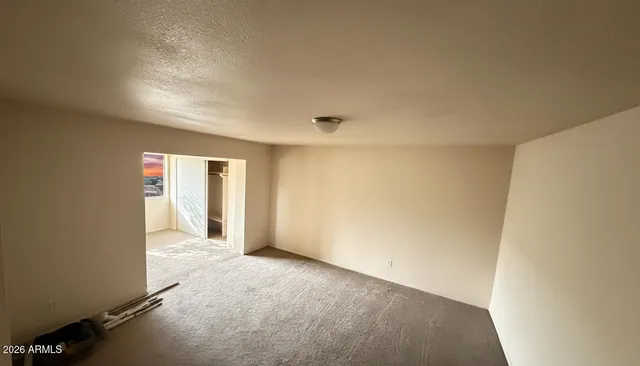 a view of livingroom with workspace