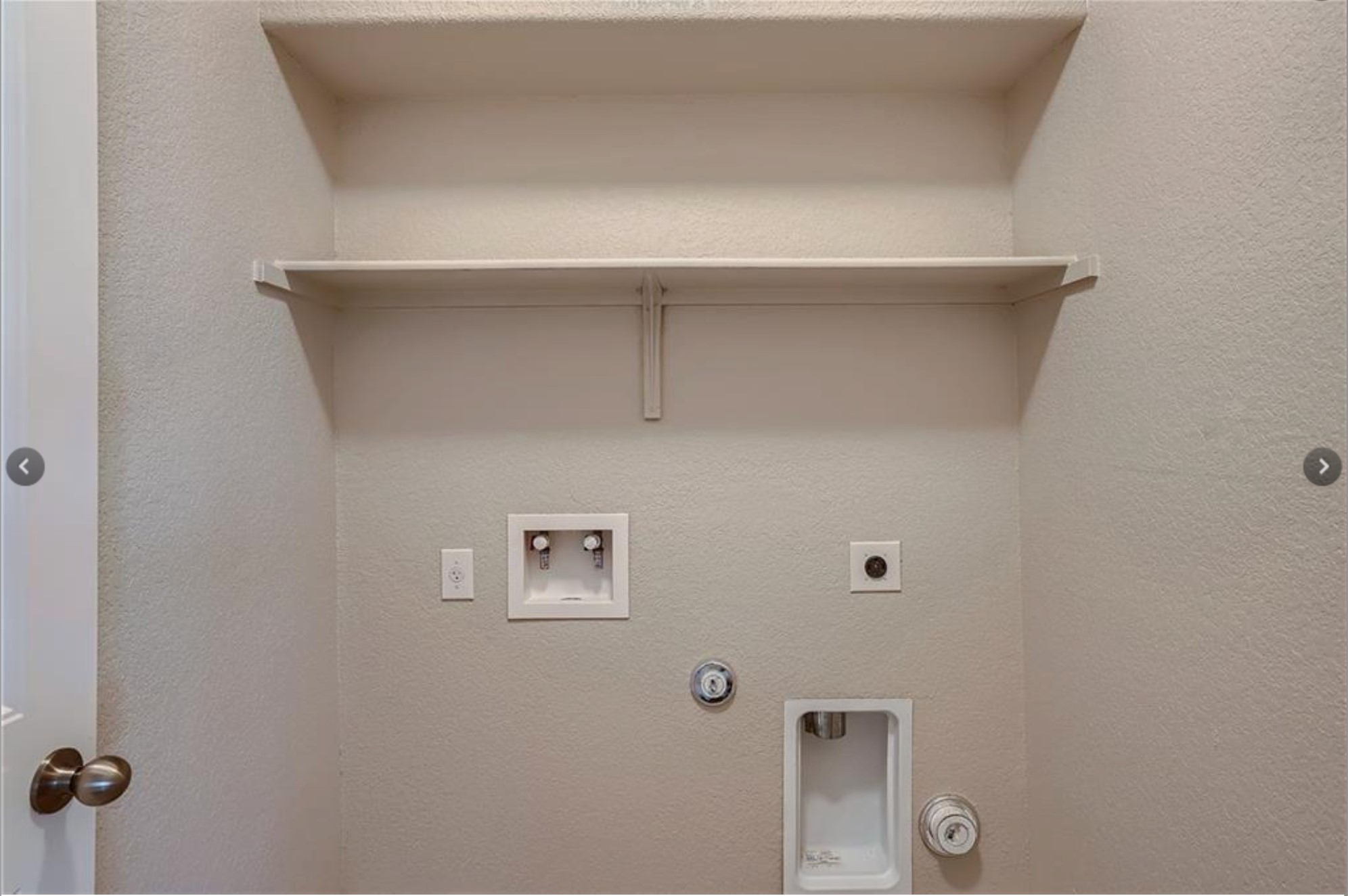 304 Cane River Road Pflugerville, TX 78660 - Photo 15 of 31 Functional laundry room offers a built-in shelf and convenient utility hookups.