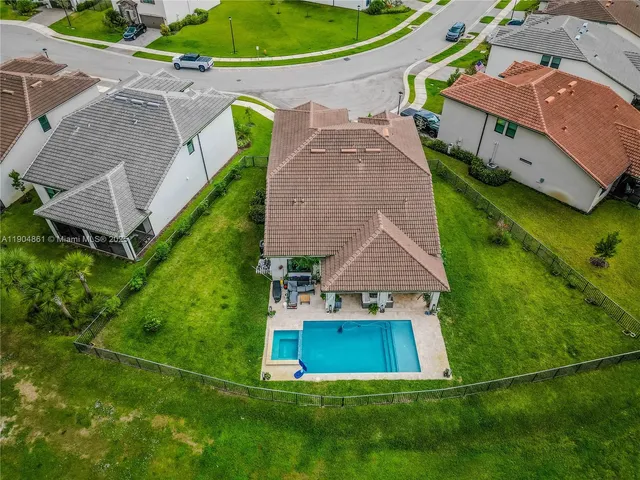 an aerial view of multiple house