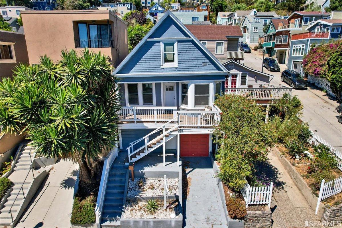 334 Holladay Avenue San Francisco, CA 94110 - Photo 29 of 36 aerial view of a house with a yard plants and sitting area