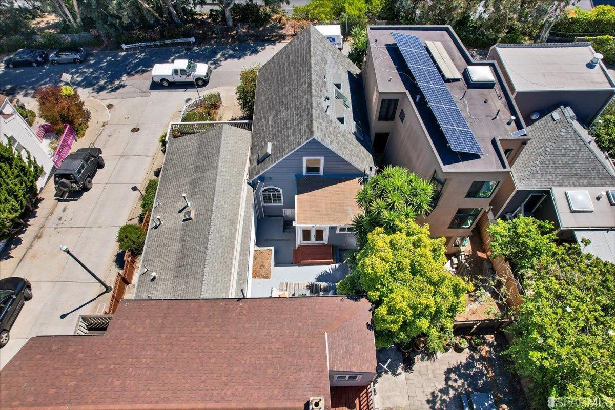 334 Holladay Avenue San Francisco, CA 94110 - Photo 35 of 36 an aerial view of a house with a yard