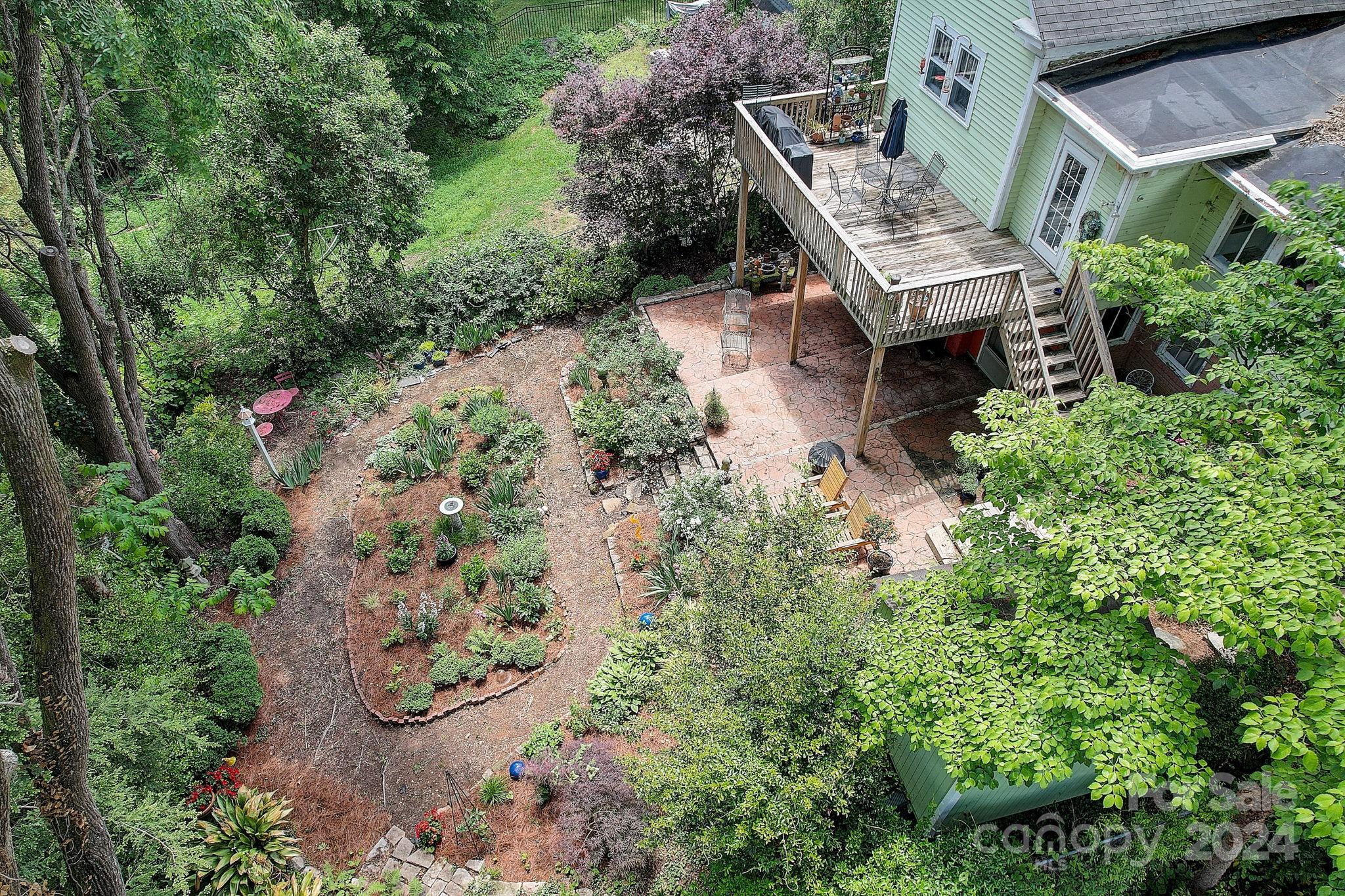 179 Union Street South Concord, NC 28025 - Photo 34 of 38 an aerial view of a house with a yard and trees